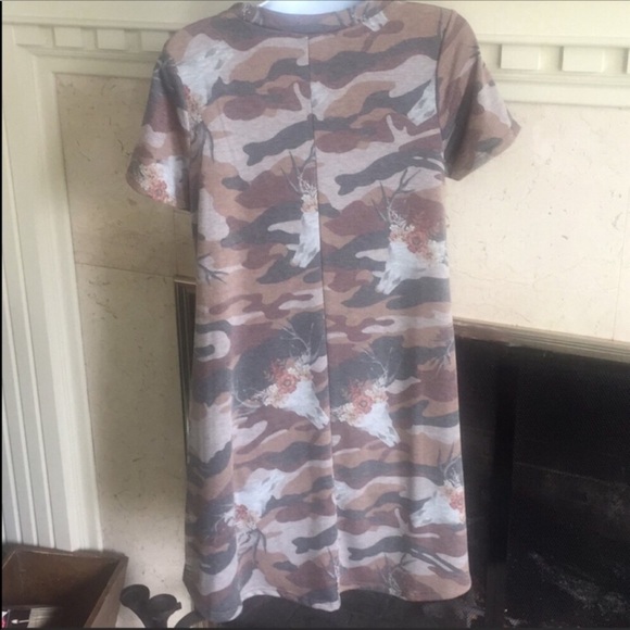Last Two Small Camo Swing Dress with Pockets - Picture 6 of 6